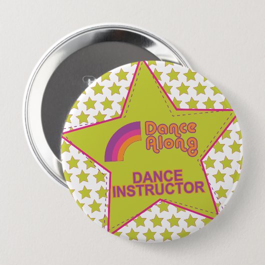 dancealong_star_danceのinstructor_button 缶バッジ (正面&裏面)