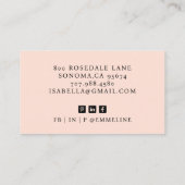 Dancerエレガントプロフェッショナルフォト名刺 名刺 (裏面)