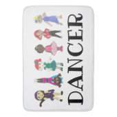 DANCERバレエタップジャズヒップホップリリリカルAcro Studio バスマット (正面縦)