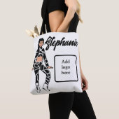 Dancerパーソナライズされたトート（ホワイト黒2） トートバッグ (クローズアップ)