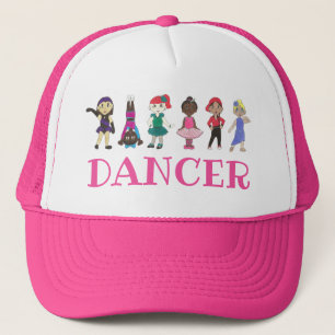 DANCERピンクバレエタップジャズライリカルアクロ先生 キャップ