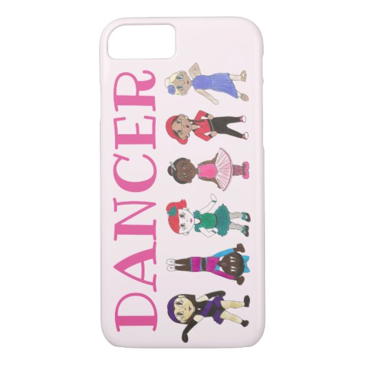 DANCERピンクバレリナガールタップジャズアクロヒップホップ Case-Mate iPhoneケース (裏面)