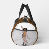 Dancer パーソナライズされた Leopard Ribbon #2 ダッフルバッグ (右)