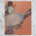 Dancer at the Bar by Edgar Degas, Vintage Ballet ジグソーパズル<br><div class="desc">Dancer at the Bar by Edgar Degas is a vintage impressionism fine art portrait painting featuring a ballerina viewed from the back. The girl is stretching her leg at the bar before a performance. About the artist: Edgar Degas (1834-1917) is regarded as one of the founders of Impressionism although he...</div>
