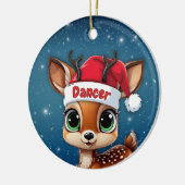 Dancer Baby Deer, Fawn, Doe, Reindeer 🦌🎄 セラミックオーナメント (左)