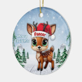 Dancer Baby Deer, Fawn, Doe, Reindeer 🦌🎄 セラミックオーナメント (左)