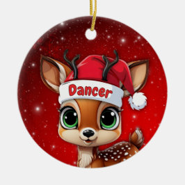 Dancer Baby Deer, Fawn, Doe, Reindeer🦌 🎄 セラミックオーナメント