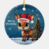 Dancer Baby Deer, Fawn, Doe, Reindeer🦌 🎄 セラミックオーナメント (裏面)