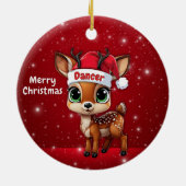 Dancer Baby Deer, Fawn, Doe, Reindeer🦌 🎄 セラミックオーナメント (裏面)