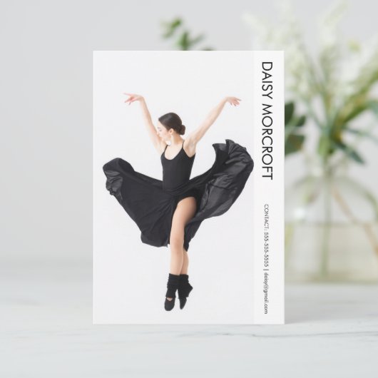 Dancer Casting Photo Portfolio Comp Card カード (スタンド正面)