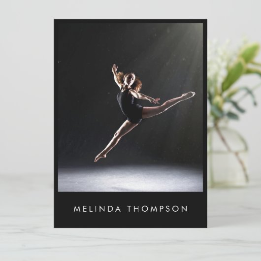 Dancer Choreographer Comp Card 5 Photo Headshot 招待状 (スタンド正面)