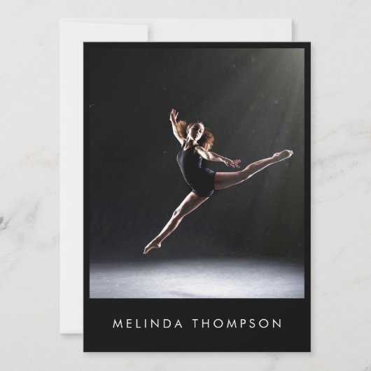 Dancer Choreographer Comp Card 5 Photo Headshot 招待状 (正面)