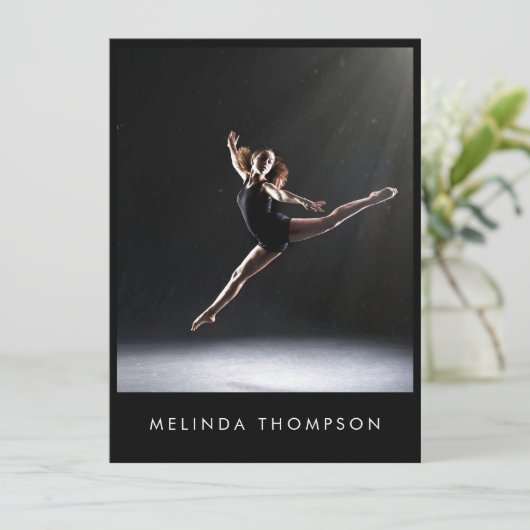 Dancer Choreographer Comp Card 5 Photo QR Code 招待状 (スタンド正面)