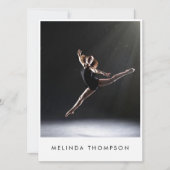 Dancer Choreographer Comp Card 5 Photo QR Code 招待状 (正面)