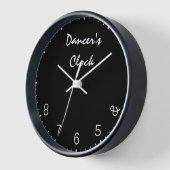 Dancer Clock in black - おもしろい踊りダンスユーモア 壁時計 (傾斜)