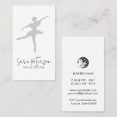 Dancer Dance Teacher Business Card 名刺 (正面/裏面)