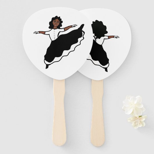 Dancer Fans BW #1 ハンドファン (正面&裏面)