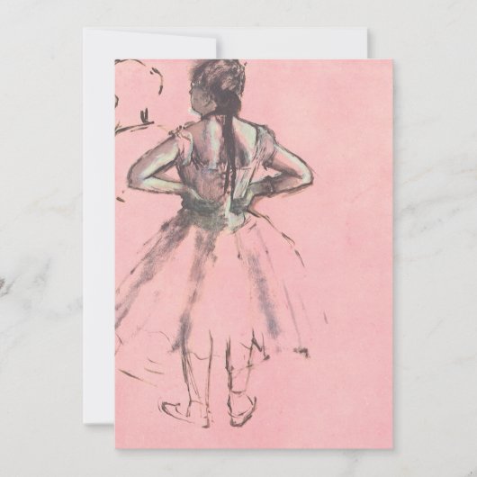 Dancer from the Back by Edgar Degas Birthday Party 招待状 (正面)