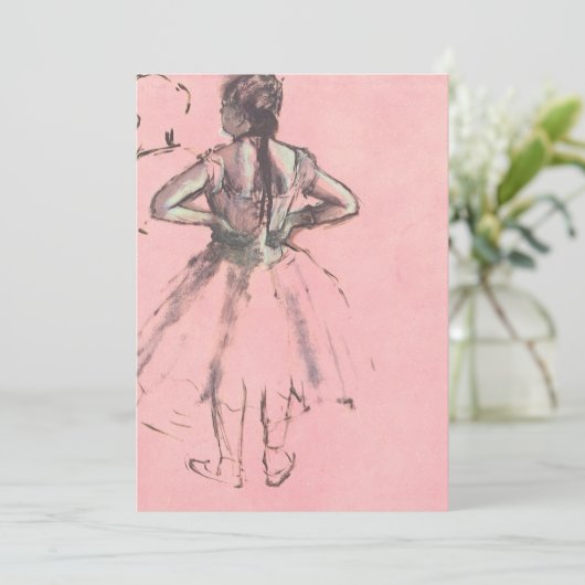 Dancer from the Back by Edgar Degas Birthday Party 招待状 (スタンド正面)