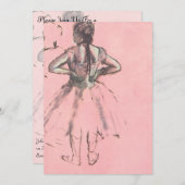 Dancer from the Back by Edgar Degas Birthday Party 招待状 (正面/裏面)