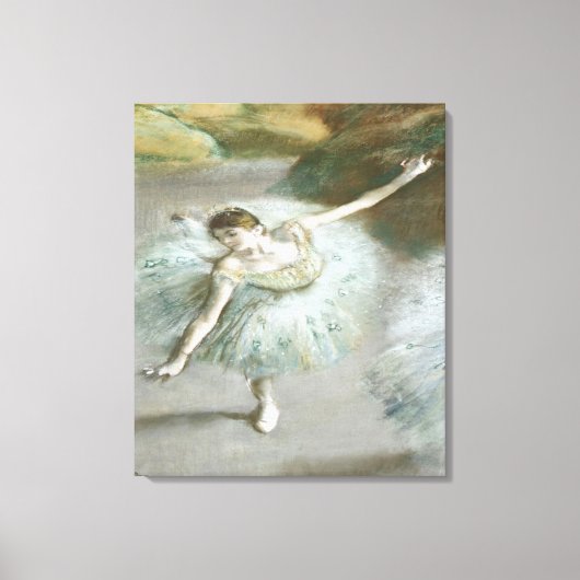 Dancer in Green by Edgar Degas キャンバスプリント (正面)