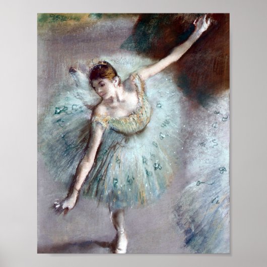Dancer in Green by Edgar Degas ポスター (正面)