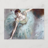 Dancer in Green by Edgar Degas ポストカード (正面)