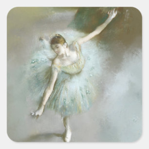 Dancer in Green Degas, Art スクエアシール