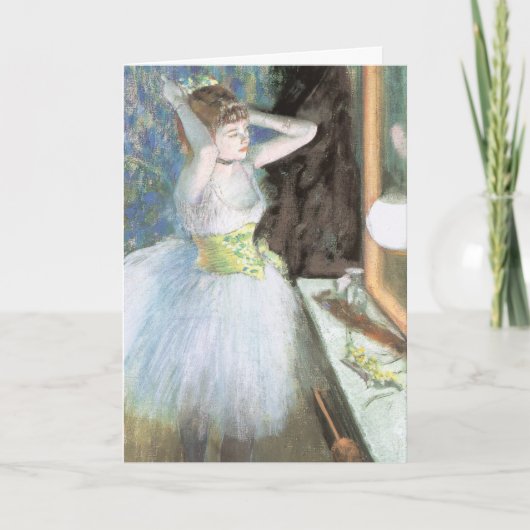 Dancer in Her Dressing Room by Edgar Degas カード (正面)