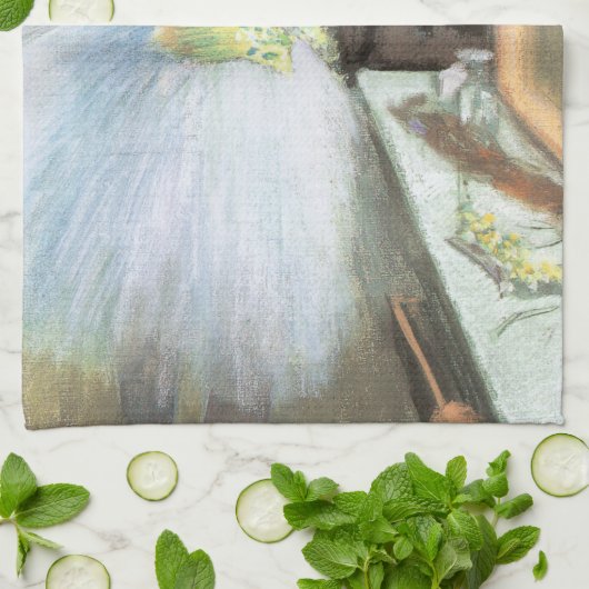 Dancer in Her Dressing Room by Edgar Degas キッチンタオル (折り畳み)