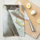 Dancer in Her Dressing Room by Edgar Degas キッチンタオル (四つ折り)