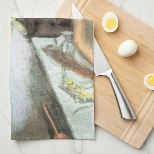 Dancer in Her Dressing Room by Edgar Degas キッチンタオル (四つ折り)