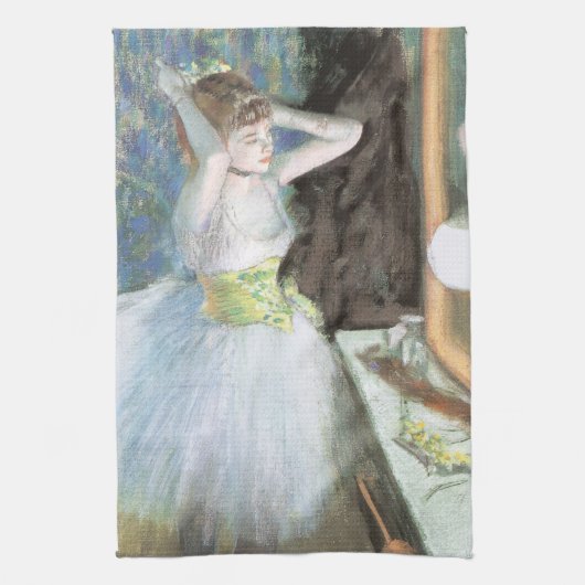 Dancer in Her Dressing Room by Edgar Degas キッチンタオル (縦)