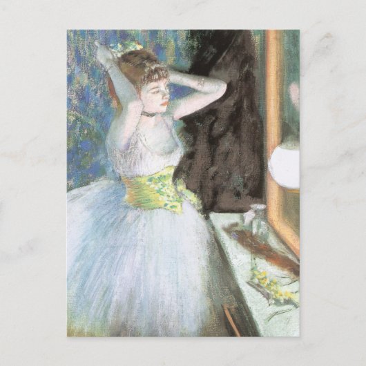 Dancer in Her Dressing Room by Edgar Degas ポストカード (正面)