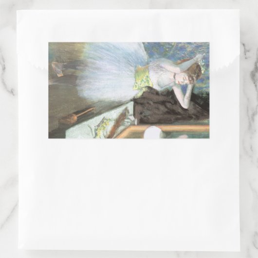 Dancer in Her Dressing Room by Edgar Degas 長方形シール (バッグ)