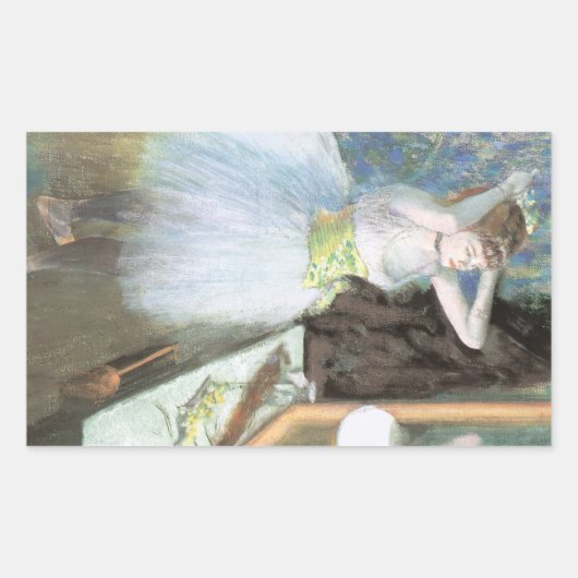 Dancer in Her Dressing Room by Edgar Degas 長方形シール (正面)