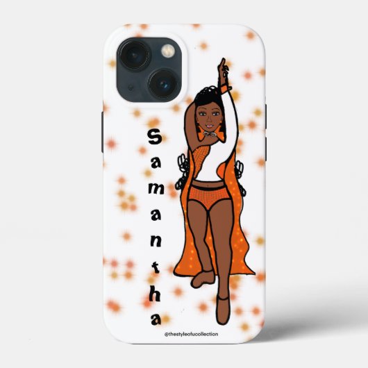 Dancer iPhone / iPadケースパーソナライズされたオレンジケープ Case-Mate iPhoneケース (裏面)