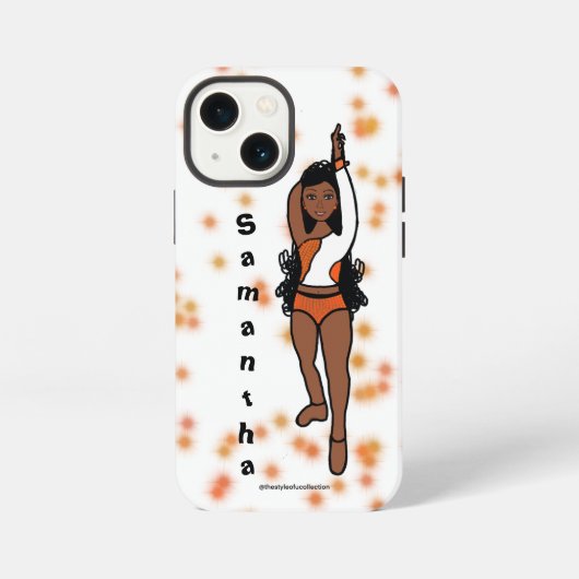 Dancer iPhone iPadパーソナライズされたケースOrange Spark iPhoneケース (裏面)