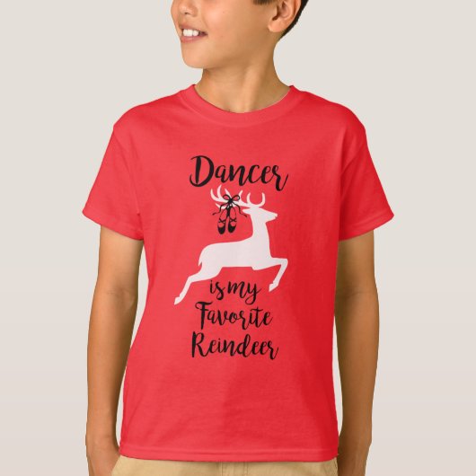 Dancer is My Reindeer お気に入りの Kids shirt Tシャツ (正面)