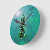 Dancer *Jinx* ラウンド壁時計 (傾斜)