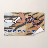 Dancer/Majoretteハンドタオル青い虎#1 ハンドタオル (ハンドタオル)