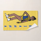 Dancer/Majoretteハンドタオル青&金ゴールド#1 ハンドタオル (ハンドタオル)