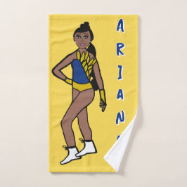 Dancer/Majoretteハンドタオル青&金ゴールド#1 ハンドタオル