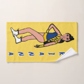 Dancer/Majoretteハンドタオル青&金ゴールド#2 ハンドタオル (ハンドタオル)