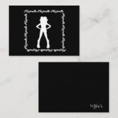 Dancer Majorette Notecard A （ホワイトブラック） ノートカード (正面/裏面)