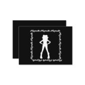 Dancer Majorette Notecard A （ホワイトブラック） ノートカード (正面/裏面インサイチュ)