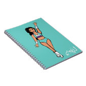 Dancer Notebook Aqua/ホワイト/パープル ノートブック (右側)