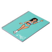 Dancer Notebook Aqua/ホワイト/パープル ノートブック (左側)