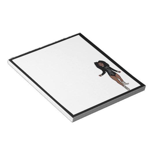 Dancer Notepad Black / Silver A ノートパッド (アングル)