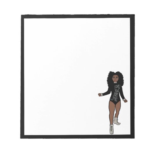 Dancer Notepad Black / Silver A ノートパッド (正面)